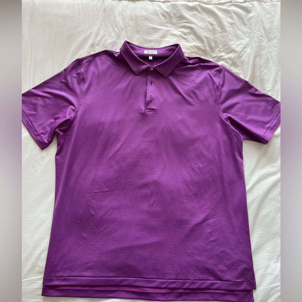 Peter Millar Short Sleeve Summer Comfort Print Polo Knit Shirt Size 2XTall